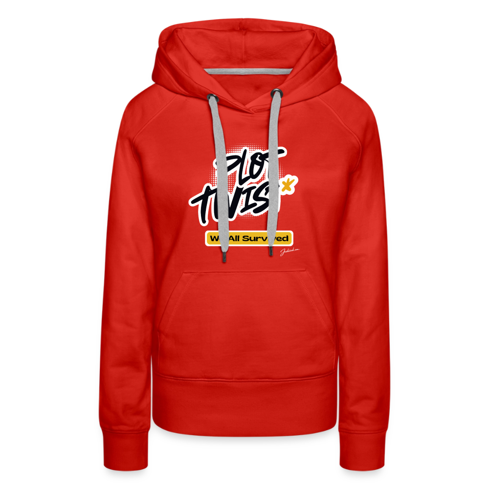 Plot Twist Women’s Premium Hoodie - red