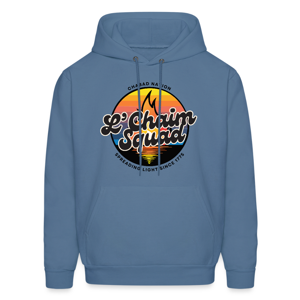 L’Chaim Squad – Spreading Light Men's Hoodie - denim blue
