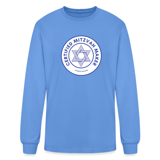 Certified Mitzvah Maker Men's Long Sleeve T-Shirt - carolina blue