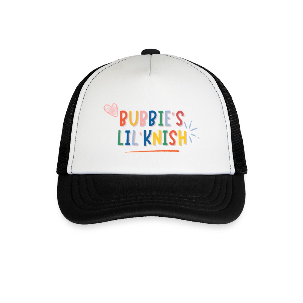 Bubbie's Lil' Knish Kid's Trucker Cap - white/black