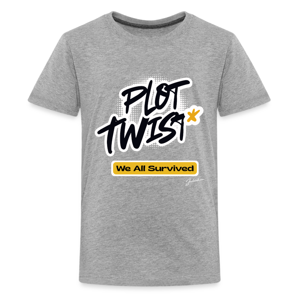 Plot Twist Kids' Premium T-Shirt - heather gray
