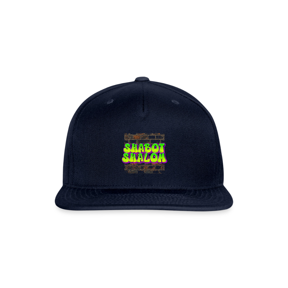 Shabot Shalom Brick 770 Graffiti Snapback Baseball Cap - navy