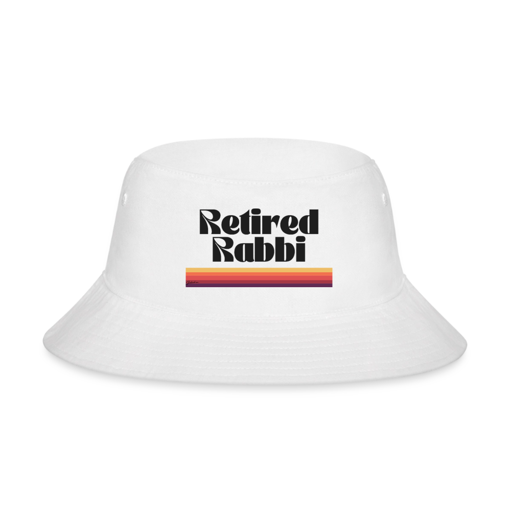 Retired Rabbi Bucket Hat - white