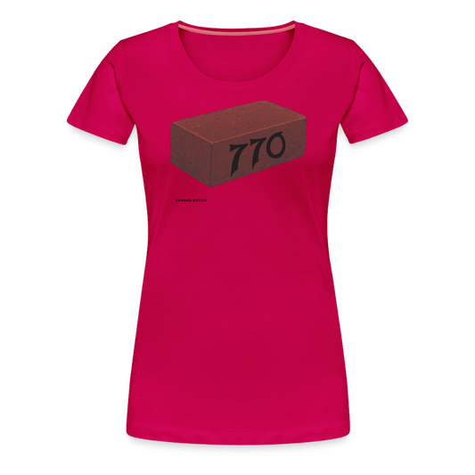 770 Solid Brick Women’s Premium T-Shirt - dark pink