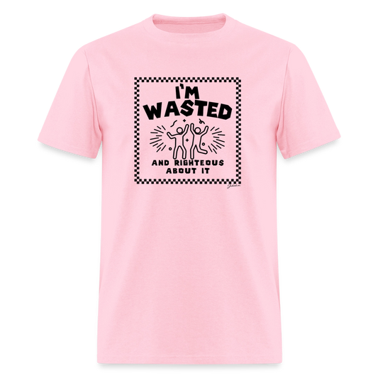 Wasted & Righteous Men's T-Shirt | GILDAN 5000 - pink