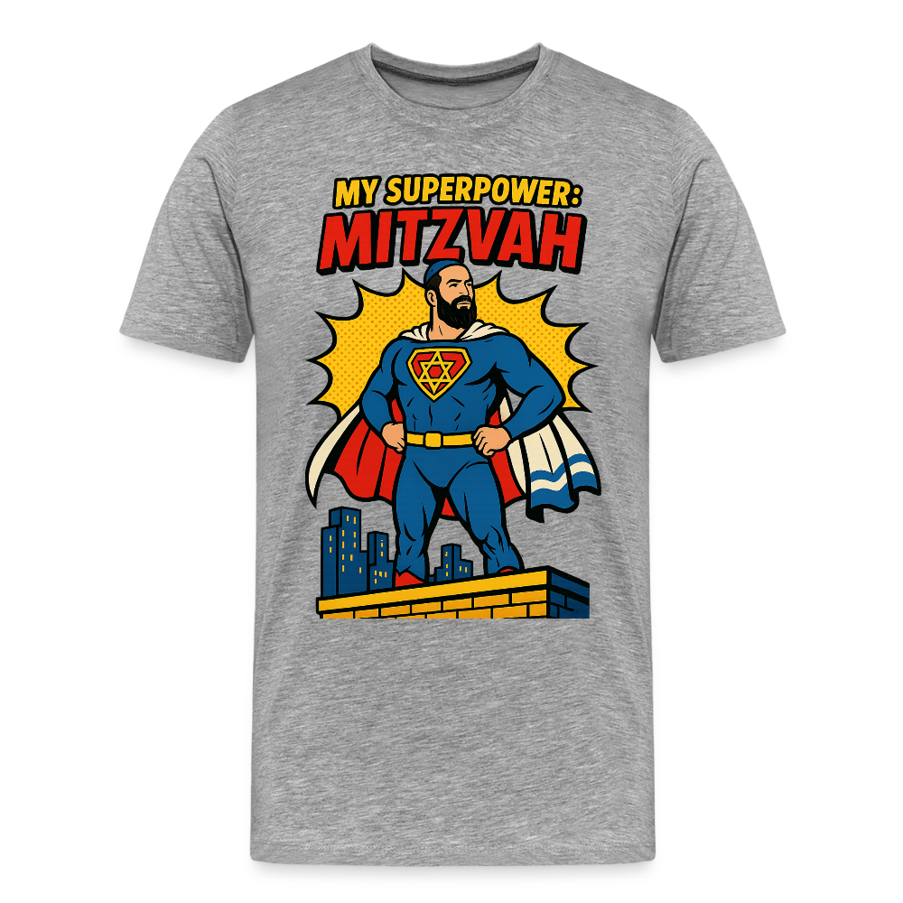 My Superpower: Mitzvah Men's Premium T-Shirt - heather gray