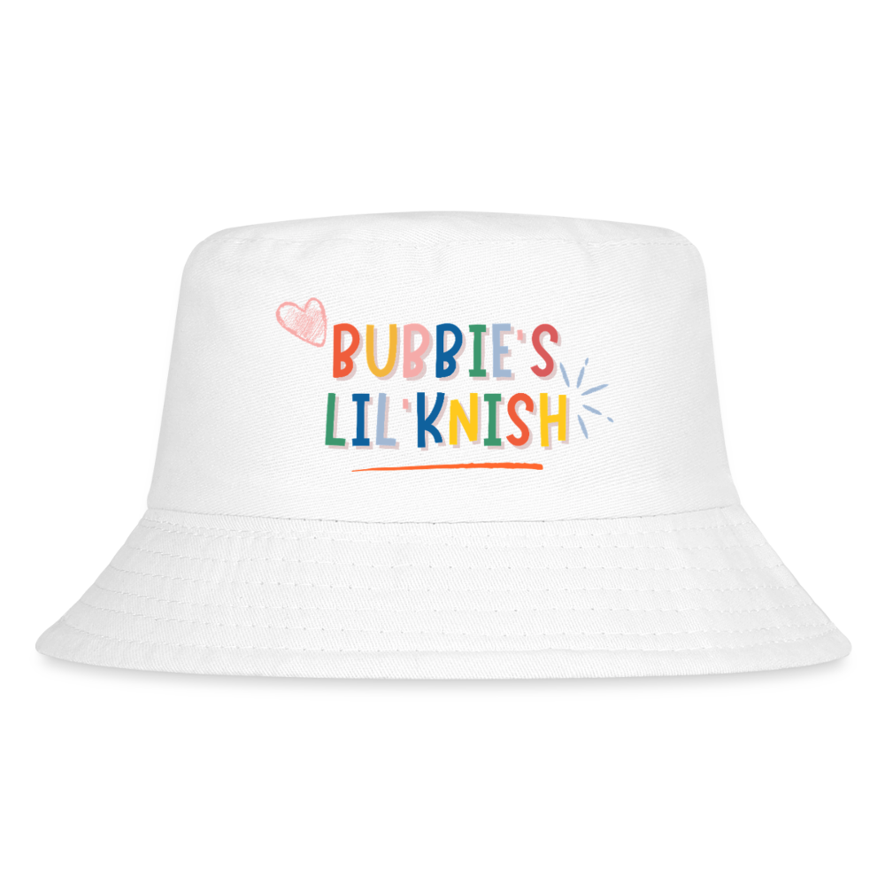 Bubbie's Lil' Knish Kid's Bucket Hat - white