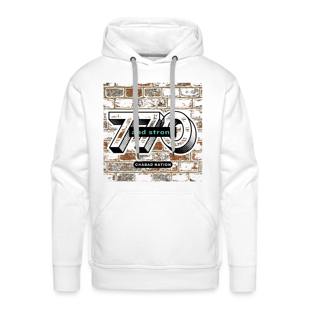 770 And Strong Men’s Premium Hoodie - white