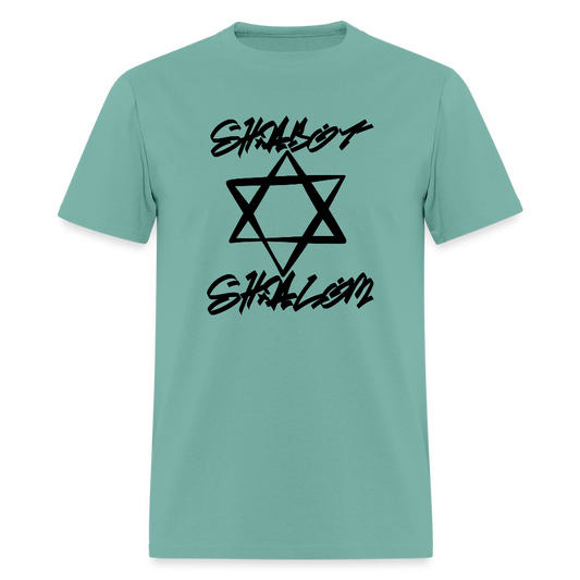 Shabbat Shalom Graffiti Star Men's T-Shirt | GILDAN 5000 - aquatic