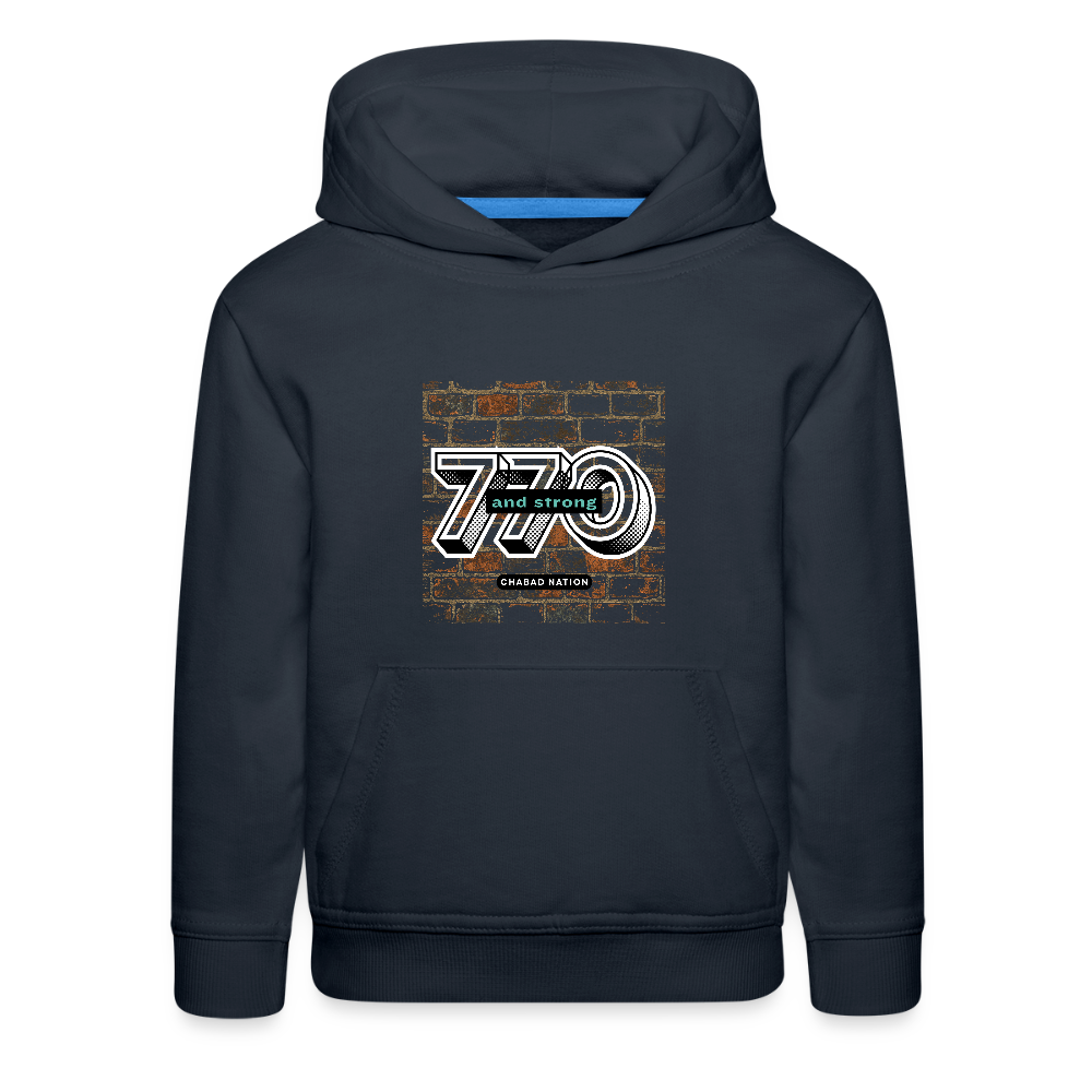 770 And Strong Kids‘ Premium Hoodie - navy
