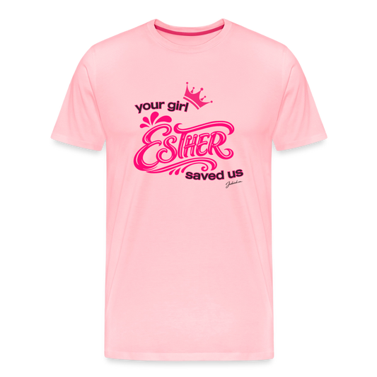 Your Girl Esther Men's Premium T-Shirt - pink