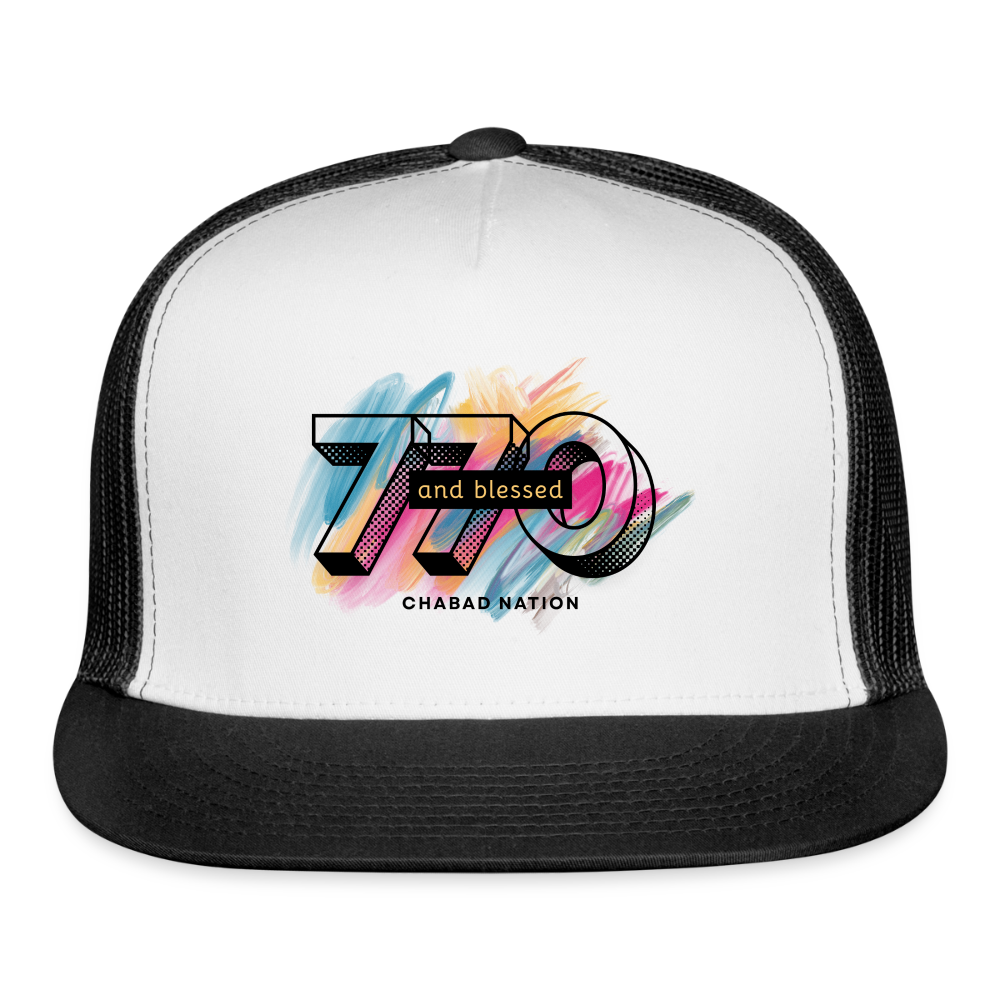 770 And Blessed Trucker Hat - white/black