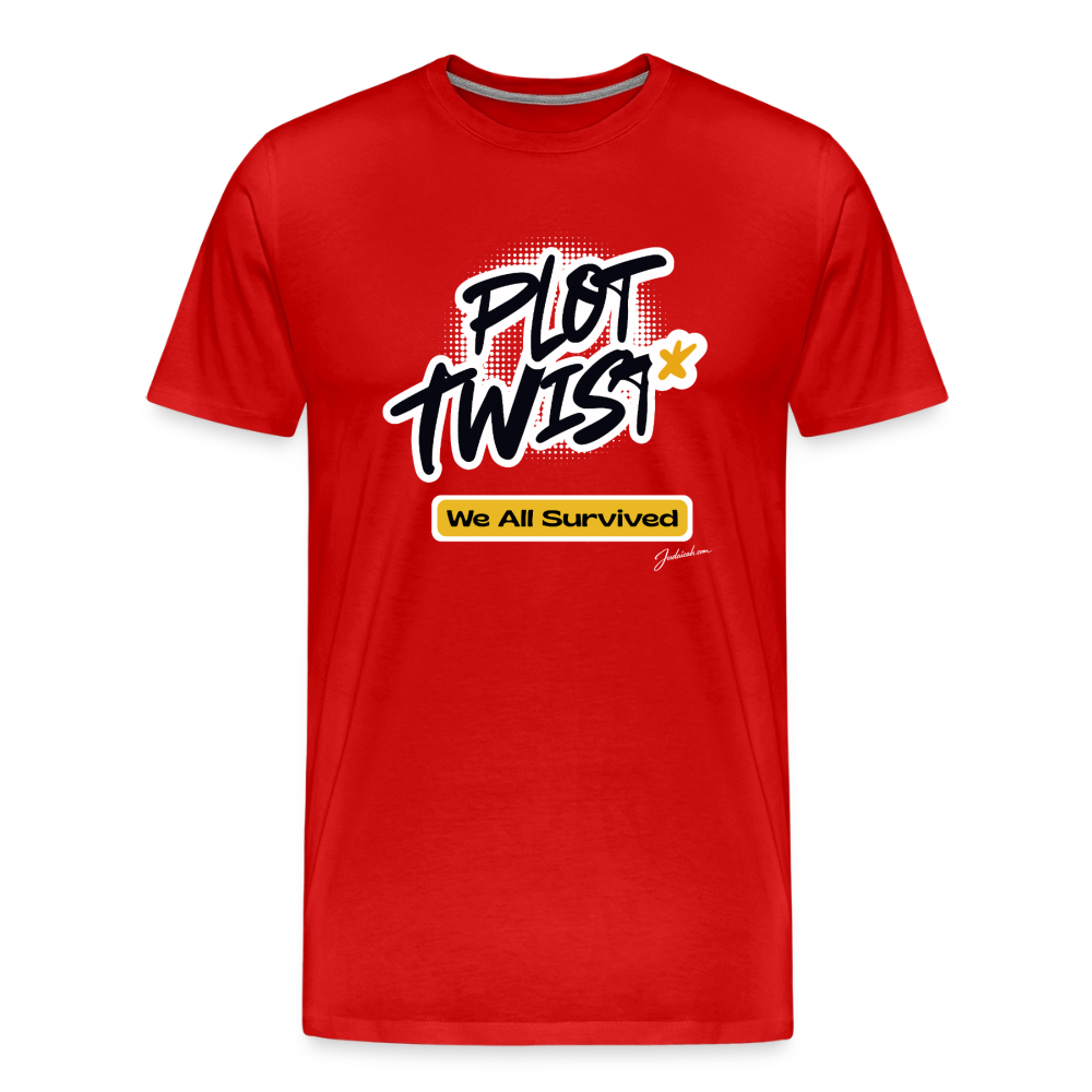 Plot Twist Men's Premium T-Shirt - red