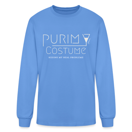 Purim Costume Men's Long Sleeve T-Shirt - carolina blue
