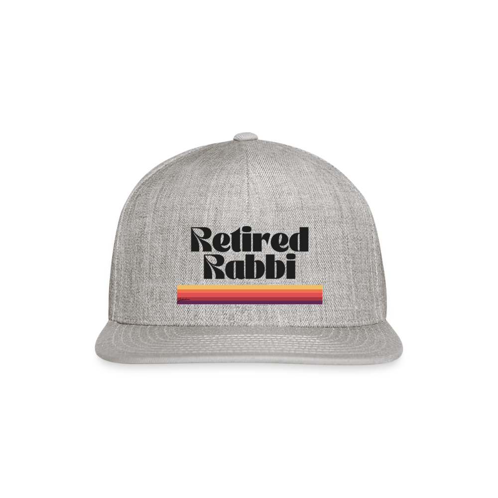 Retired Rabbi Snapback Baseball Cap - heather gray