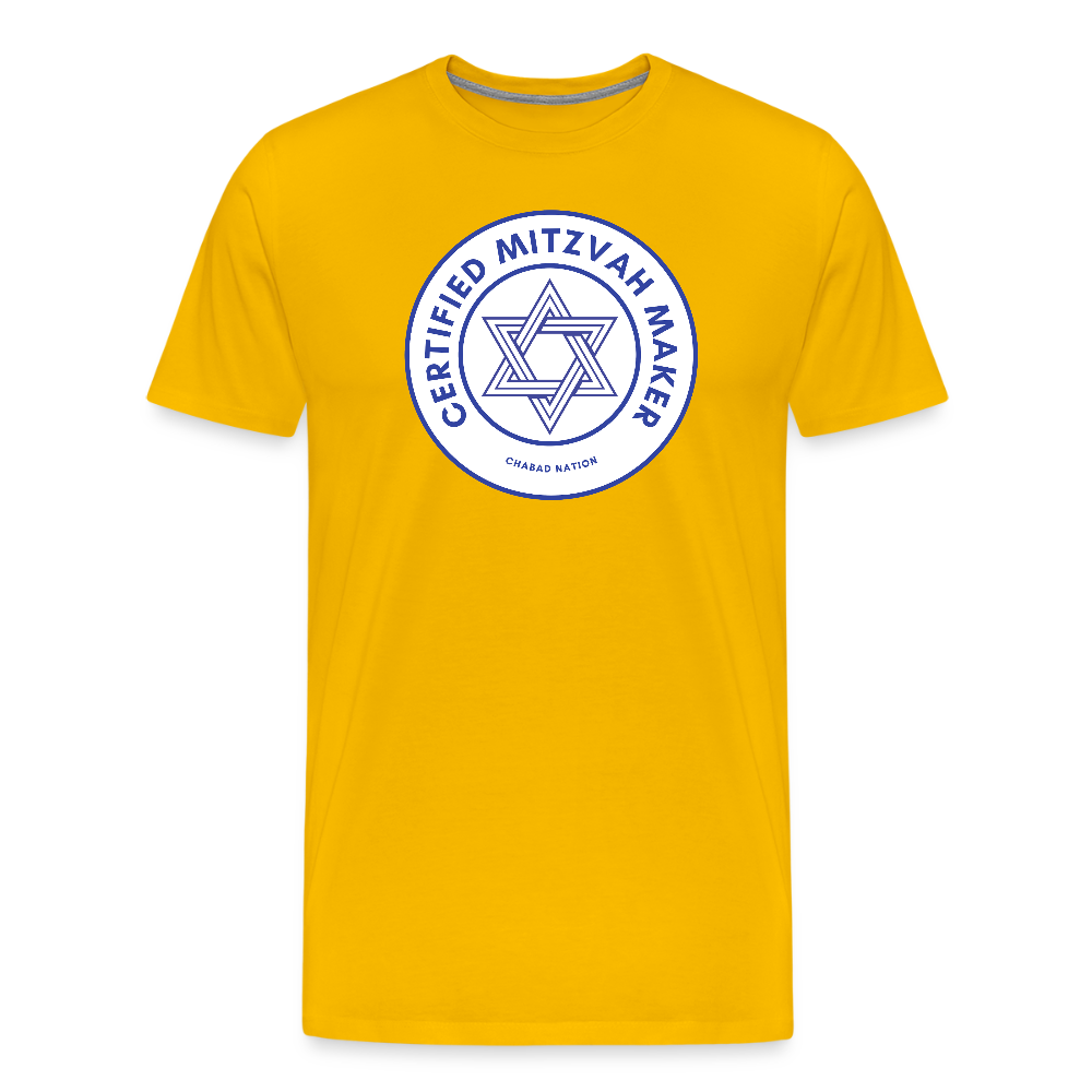 Certified Mitzvah Maker Men's Premium T-Shirt - sun yellow