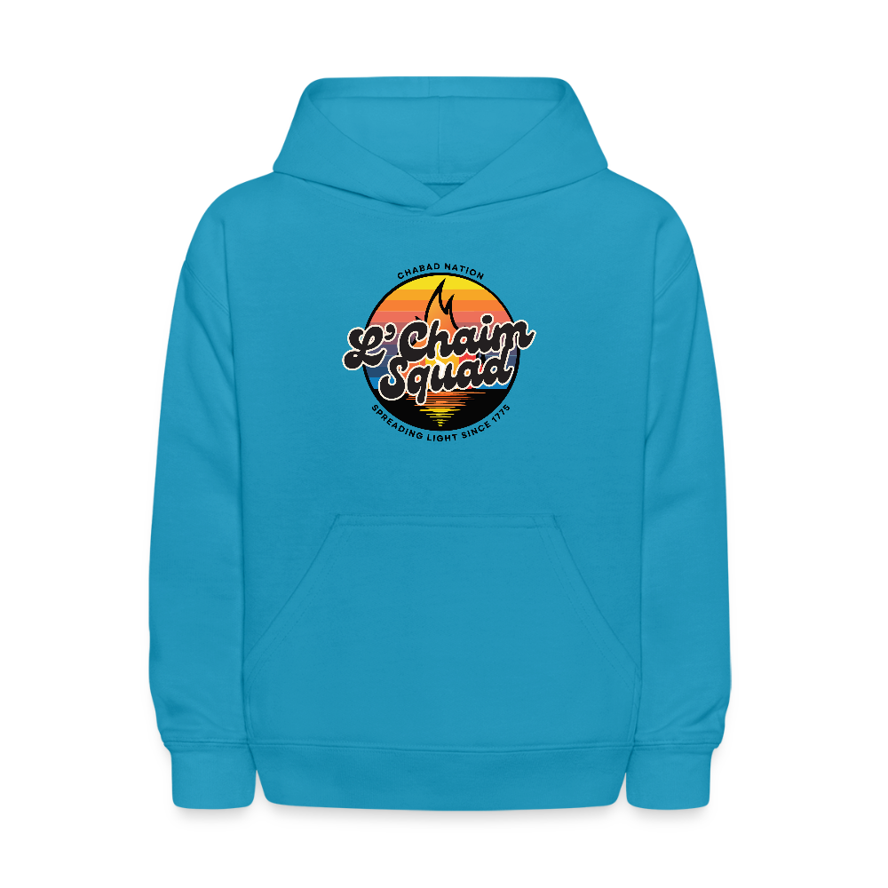 L’Chaim Squad – Spreading Light Kids' Hoodie - turquoise