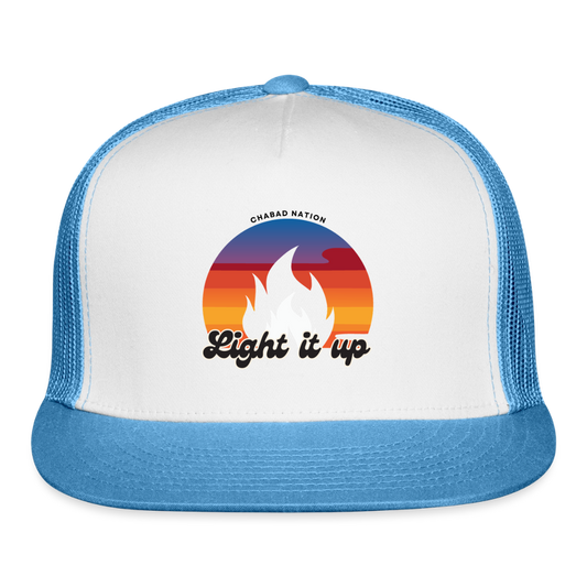 Light It Up Trucker Hat - white/blue