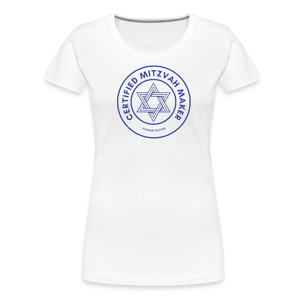 Certified Mitzvah Maker Women’s Premium T-Shirt - white