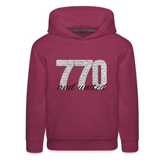 770 And United Kids‘ Premium Hoodie - burgundy