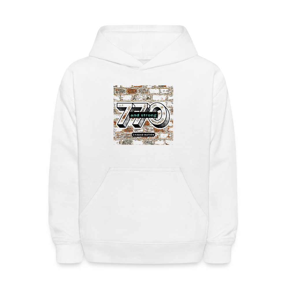 770 And Strong Kids' Hoodie - white