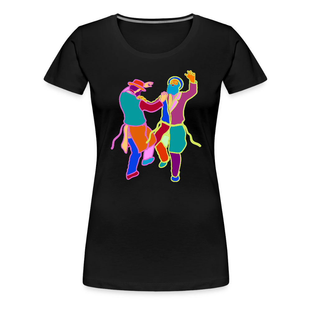 Colorful Dancing Rabbis Women’s Premium T-Shirt - black