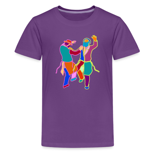 Colorful Dancing Rabbis Kids' Premium T-Shirt - purple