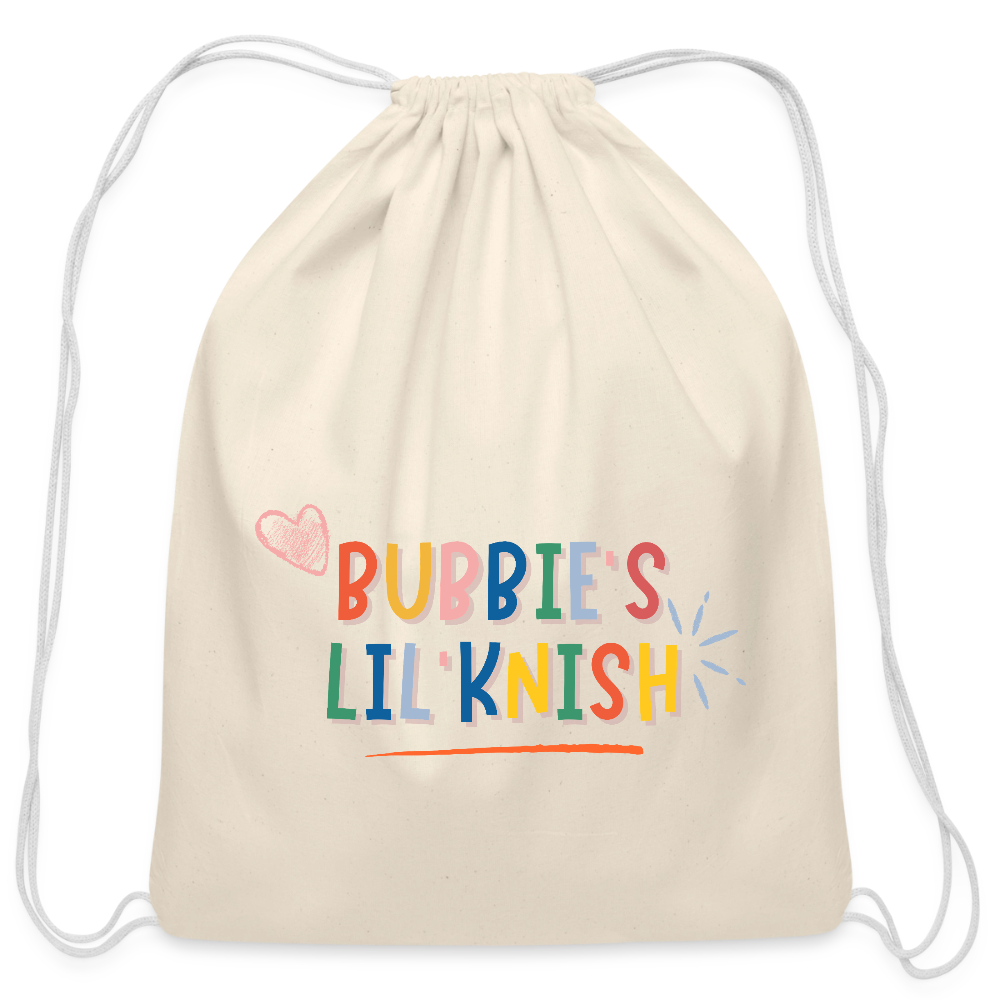 Bubbie's Lil' Knish Cotton Drawstring Bag - natural
