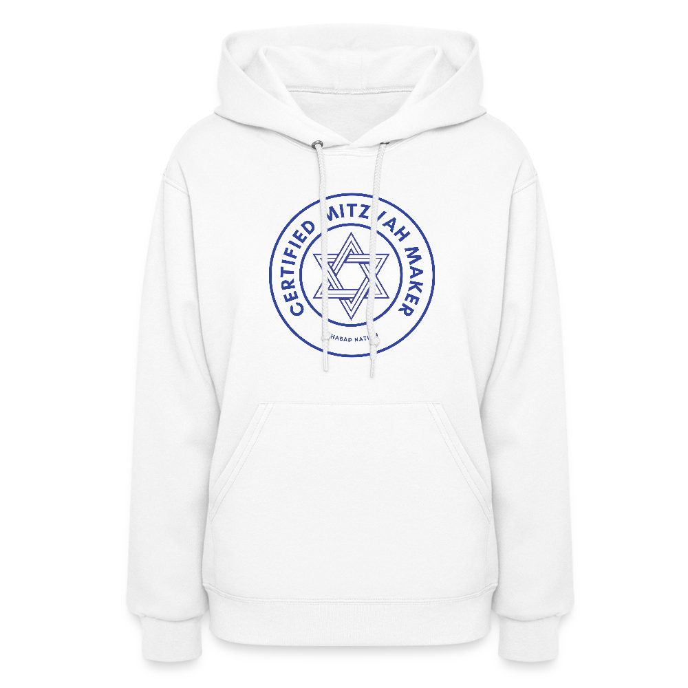 Certified Mitzvah Maker Women's Hoodie - white