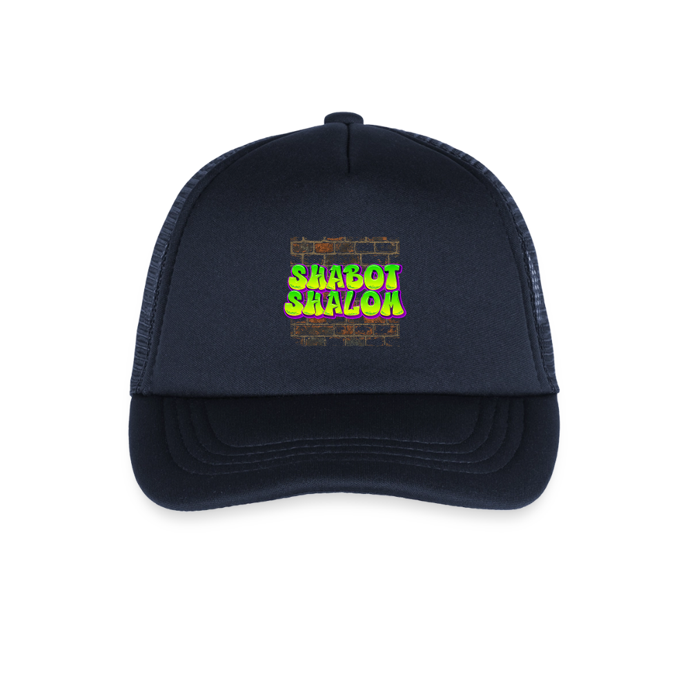 Shabot Shalom Brick 770 Graffiti Kid's Trucker Cap - navy