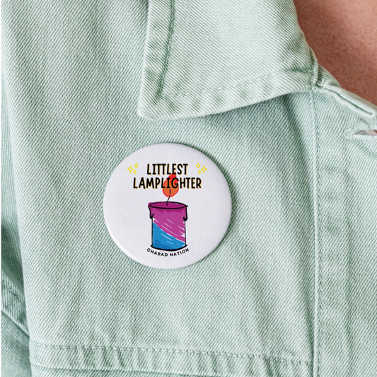 Littlest Lamplighter Buttons large 2.2'' (5-pack) - white