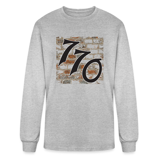 770 Brick Wall Men's Long Sleeve T-Shirt - heather gray
