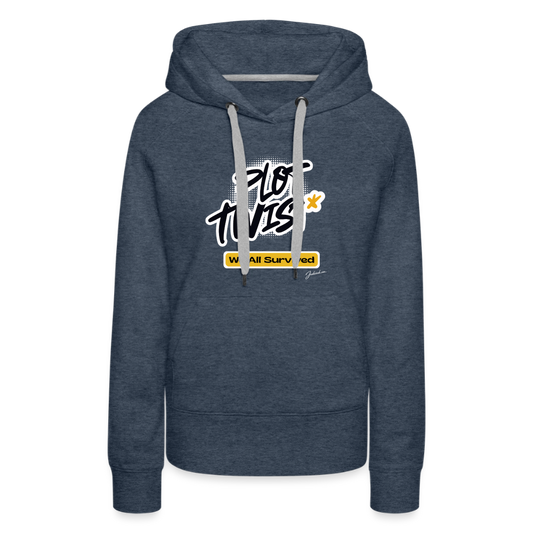Plot Twist Women’s Premium Hoodie - heather denim
