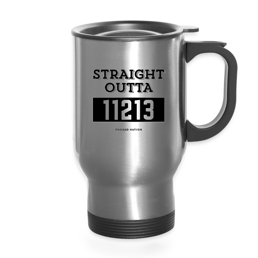 Straight Outta 11213 Travel Mug - silver