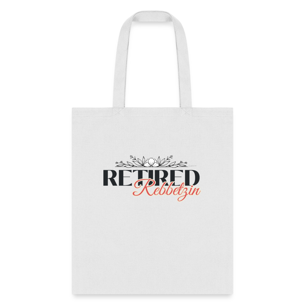 Retired Rabbetzin Tote Bag - white