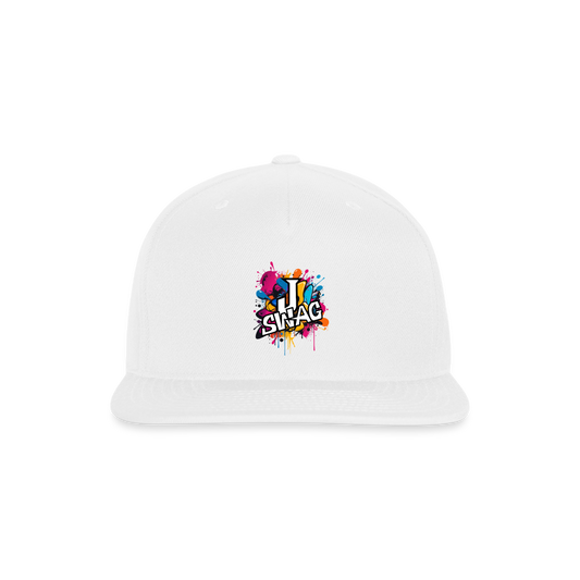 Jswag Logo Snapback Baseball Cap - white