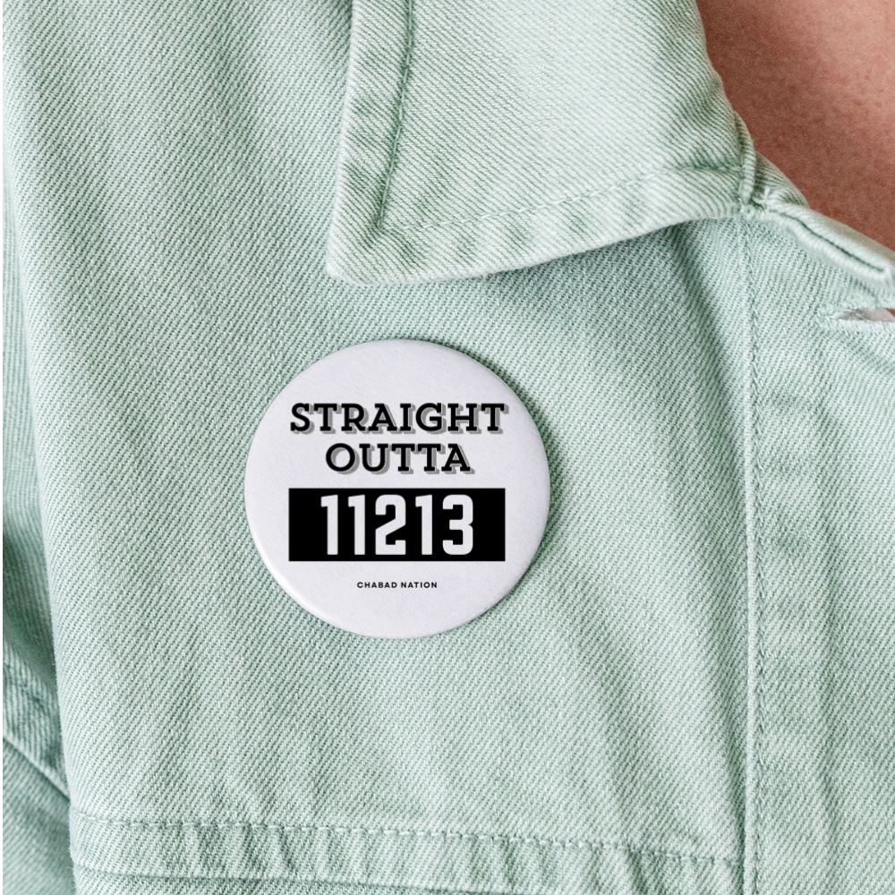 Straight Outta 11213 - Buttons large 2.2'' (5-pack) - white