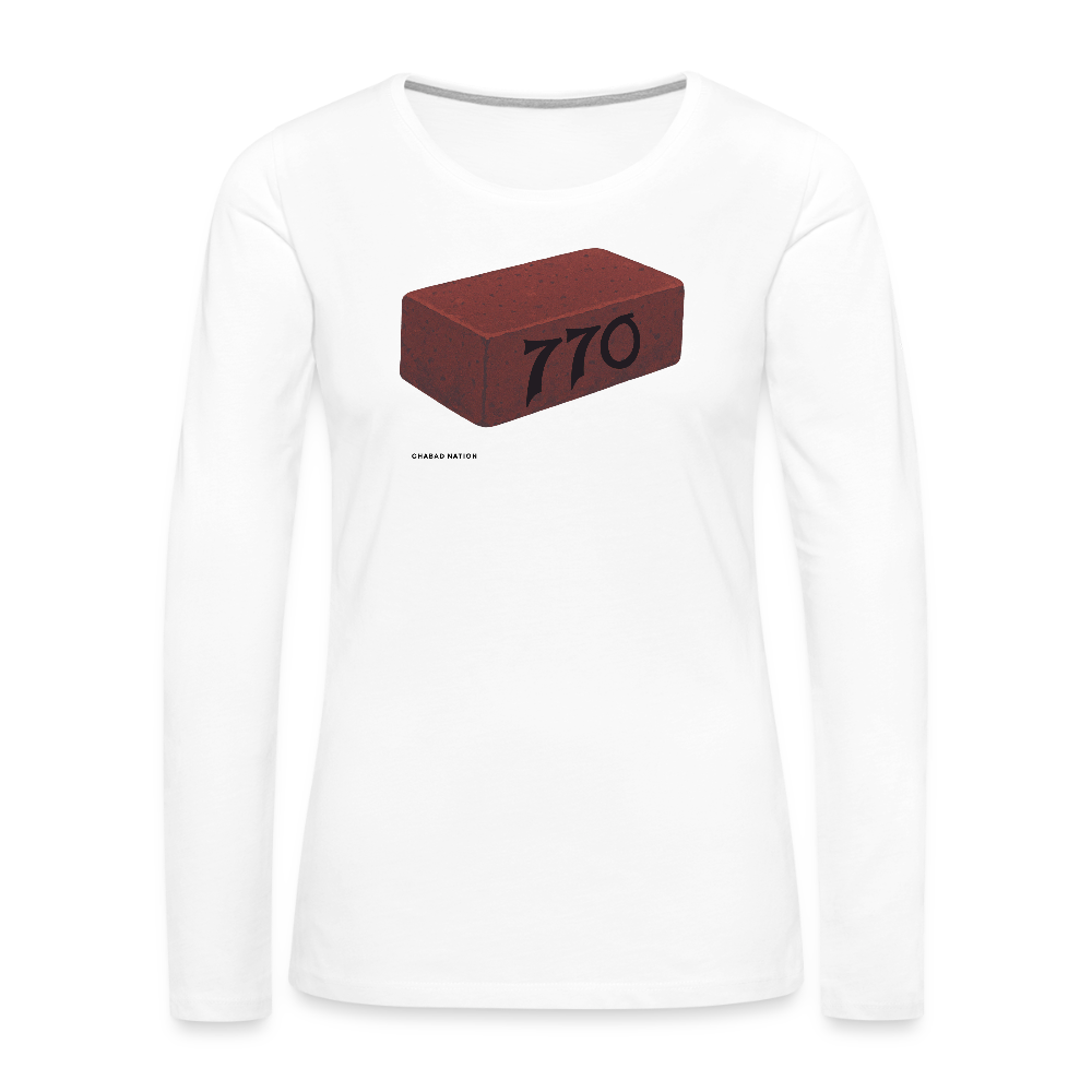 770 Solid Brick Women's Premium Long Sleeve T-Shirt - white