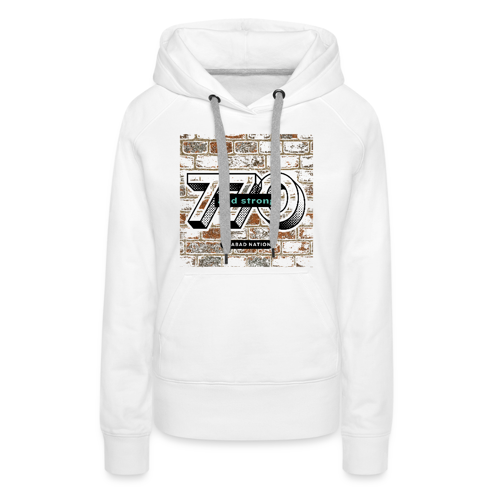 770 And Strong Women’s Premium Hoodie - white