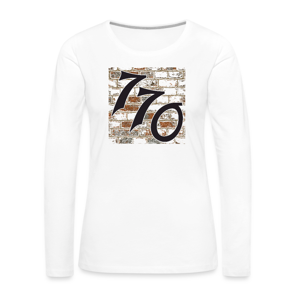 770 Brick Wall Women's Premium Long Sleeve T-Shirt - white
