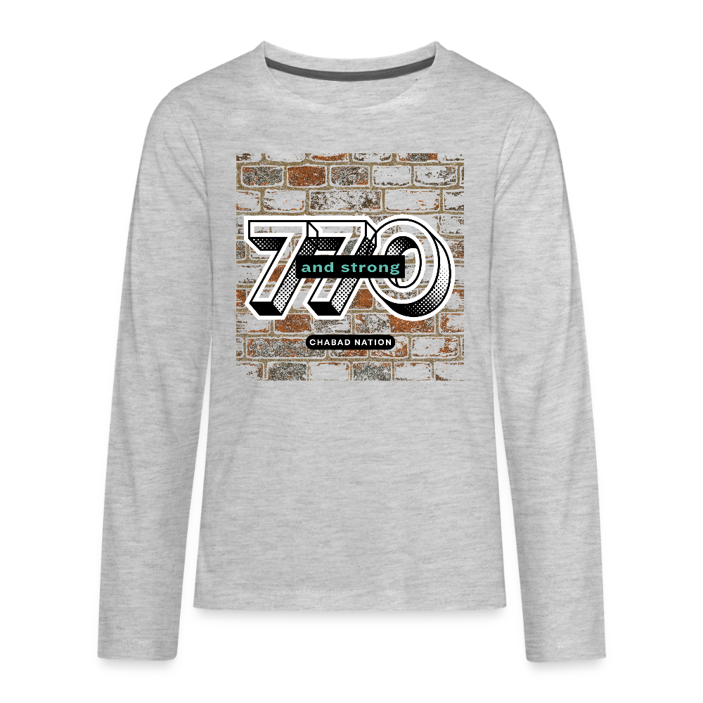 770 And Strong Kids' Premium Long Sleeve T-Shirt - heather gray