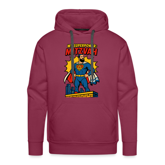 My Superpower: Mitzvah Men’s Premium Hoodie - burgundy