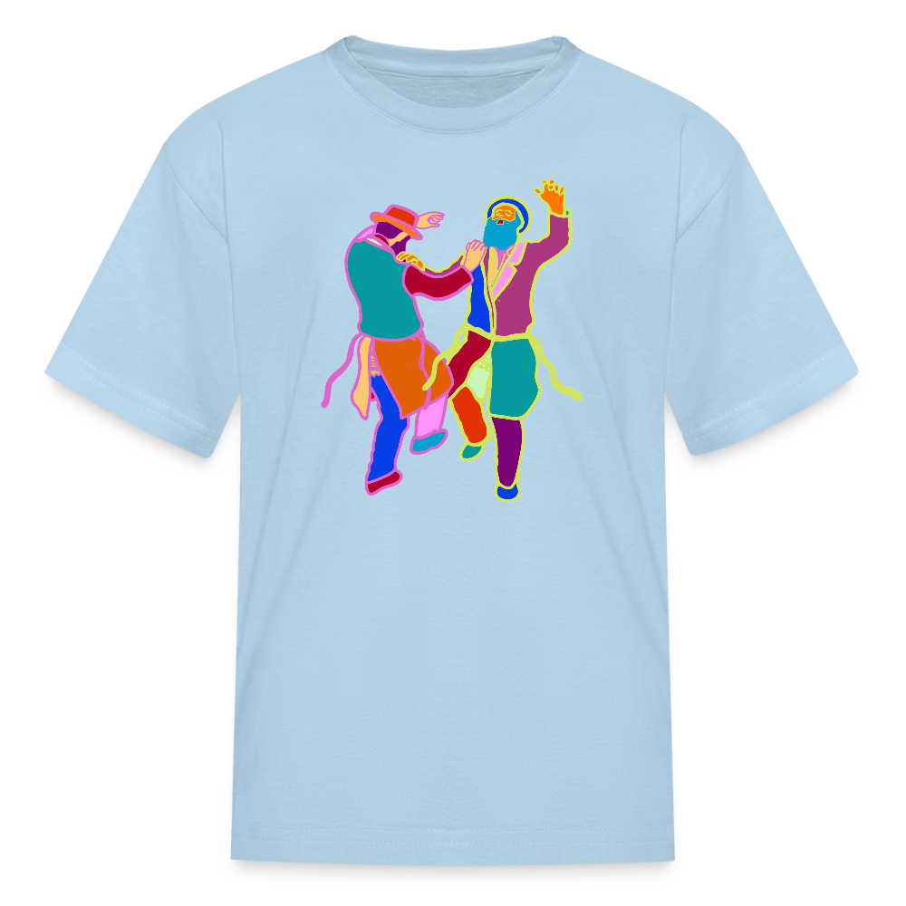 Colorful Dancing Rabbis Kids' T-Shirt - powder blue