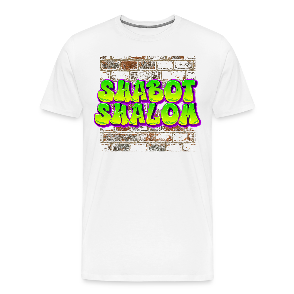 Shabot Shalom Brick 770 Graffiti Men's Premium T-Shirt - white