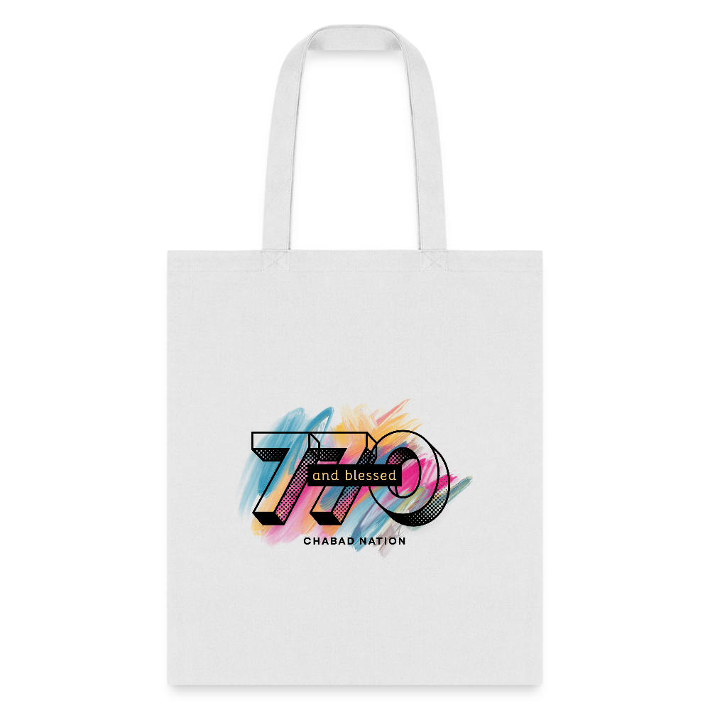 770 And Blessed Tote Bag - white