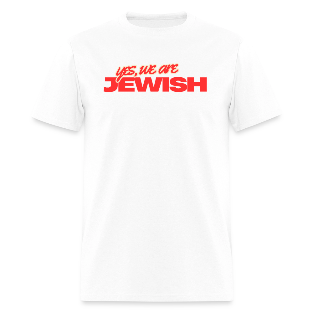 Yes, We're Jewish Men's T-Shirt | GILDAN 5000 - white