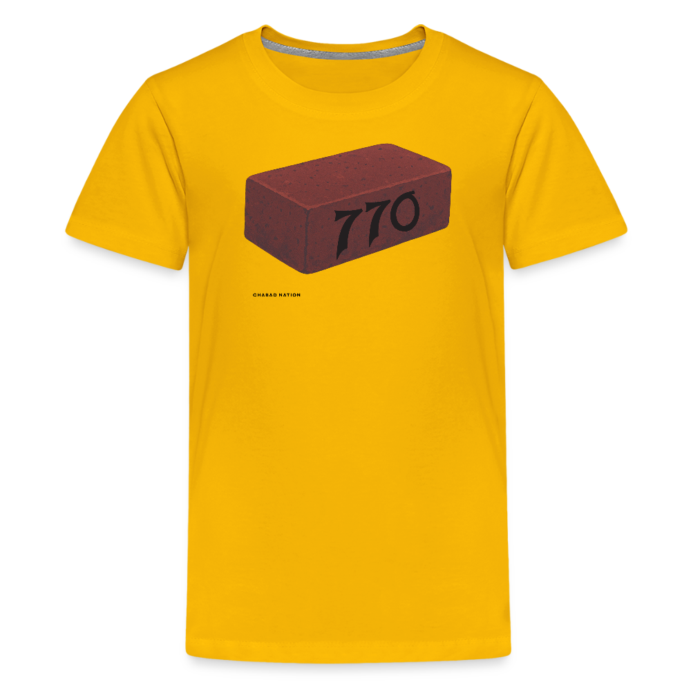 770 Solid Brick Kids' Premium T-Shirt - sun yellow