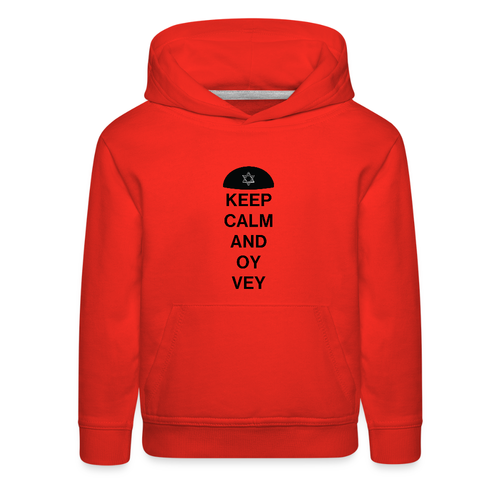 Keep Calm and Oy Vey Kids‘ Premium Hoodie - red