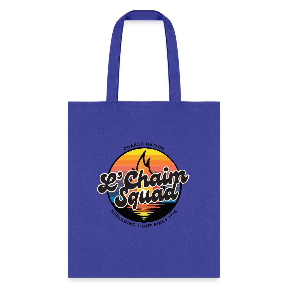 L’Chaim Squad – Spreading Light Tote Bag - royal blue