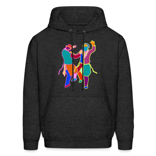 Colorful Dancing Rabbis Men's Hoodie - charcoal grey